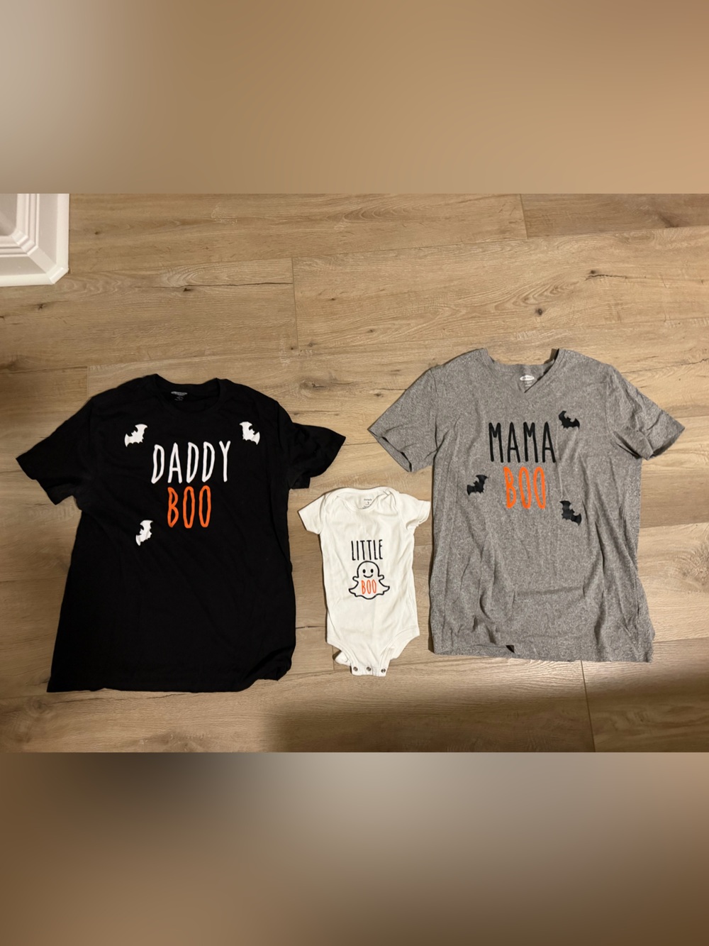 Halloween Family Shirts: Daddy Boo, Mama Boo, and Little Boo